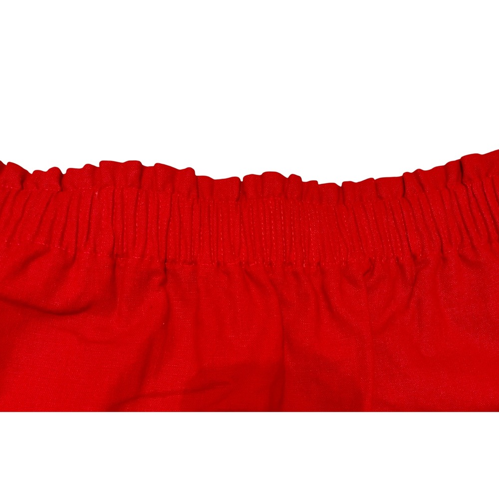 J.Crew Red Scalloped Hem Linen Cotton Blend Mini Skirt Size 12 Pockets - Picture 5 of 10